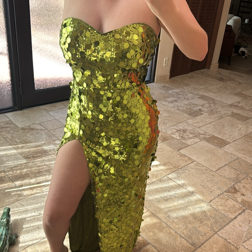 Fashion Nova Emerald Sequin Dress